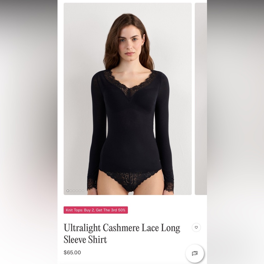 Black cashmere Lace Long Sleeve Shirt